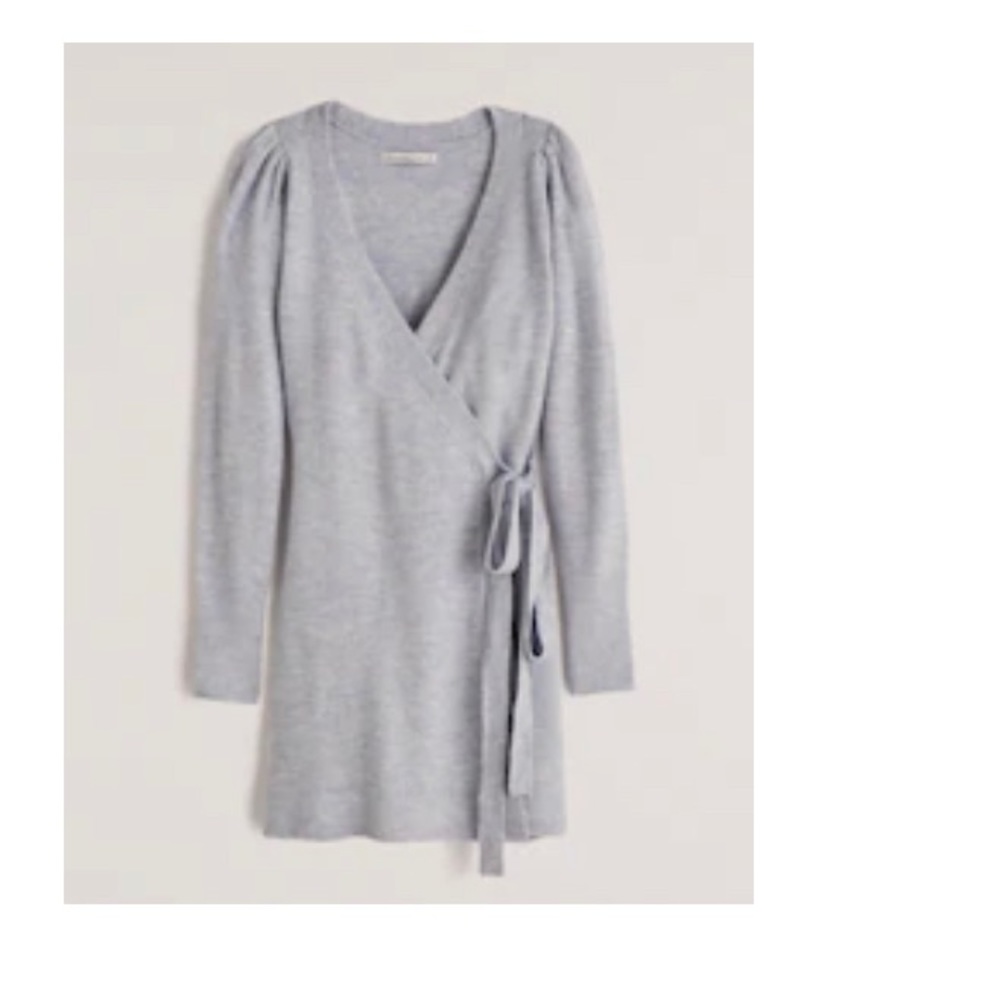 Abercrombie wrap front mini sweater dress